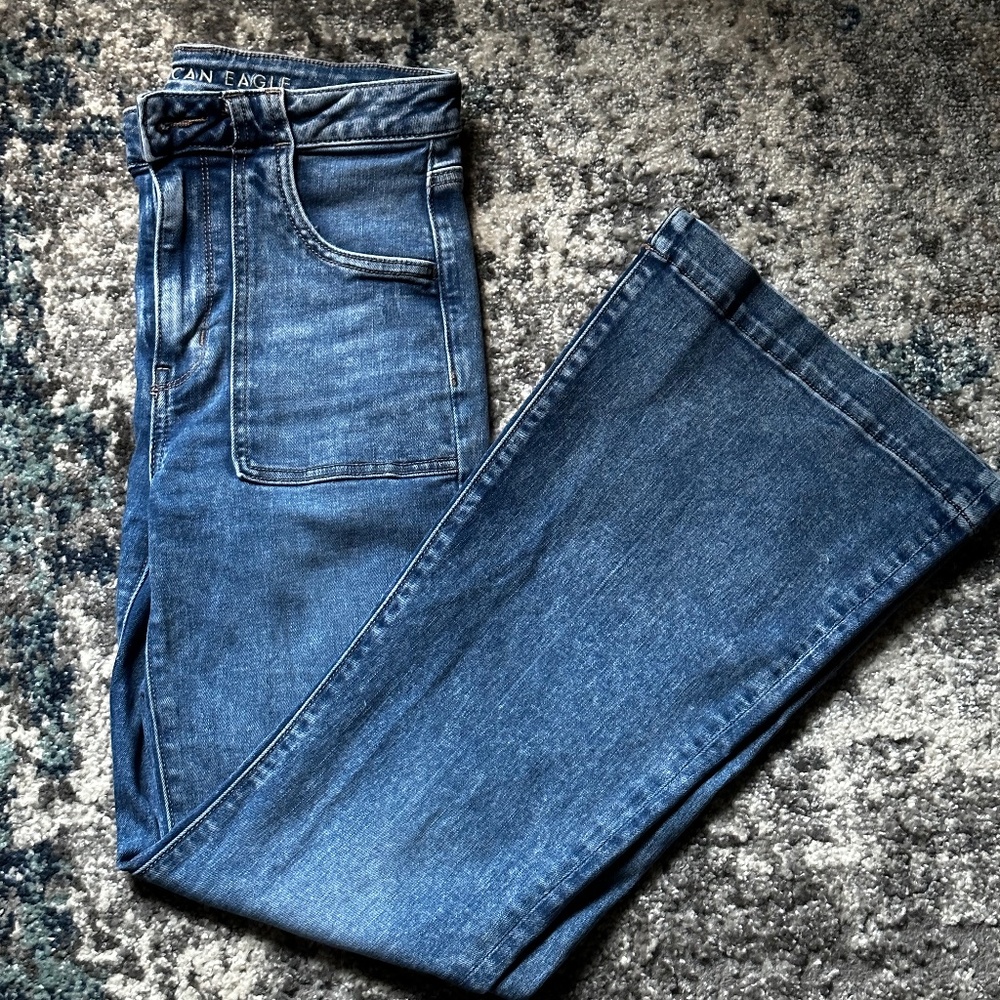 American Eagle Super high rise flare